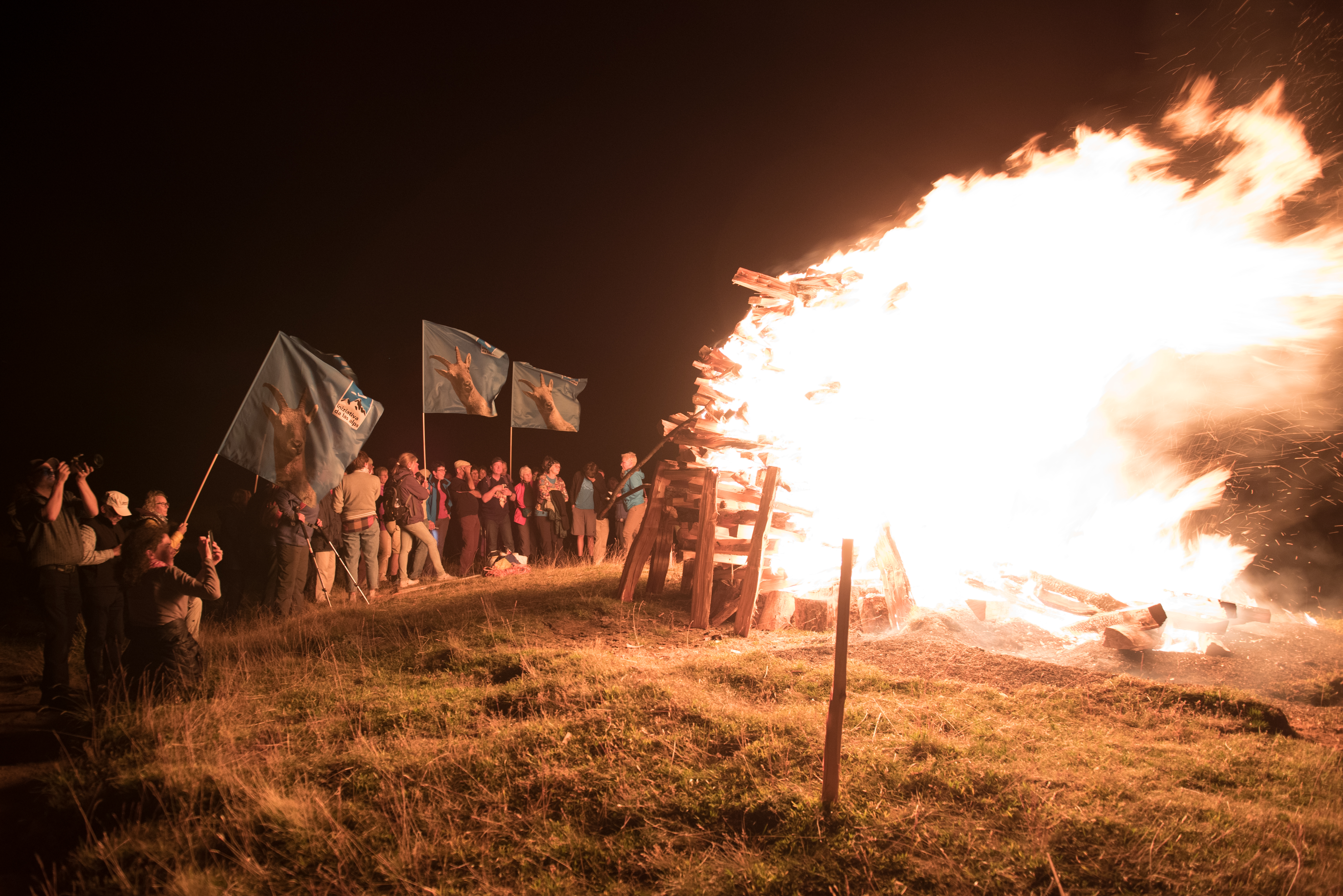 "Feuer in den Alpen" auf dem Simplonpass, 13. August 2016